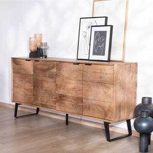 Aparador de cuatro puertas Vandana Crystal Living de madera de acacia, diseño contemporáneo Uky con un toque retro. - Product Image 4