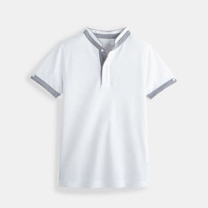Polo à manches longues en coton pur de qualité supérieure pour hommes, polo haut de gamme pour hommes, polo en coton uni décontracté pour le printemps et l'été - Product Image 5