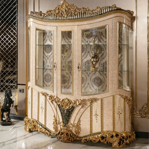 Juego de Muebles de Comedor de Alta Gama Estilo Turco, Lujoso y Real, Tallado a Mano, Acabado Dorado, para Uso en Villas y Resorts - Product Image 4