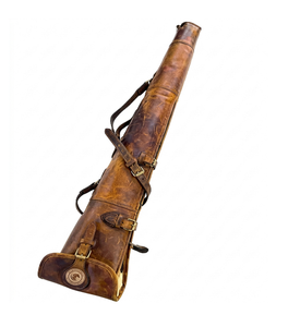 Funda larga de cuero para silla de montar, equipo de equitación western con correa ajustable, soporte de almacenamiento para transporte ecuestre al aire libre - Product Image 1