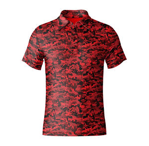 High Quality <b>Men</b> Golf Polo <b>Shirt</b> Camo Pattern Short Sleeve Performance Top Lightweight <b>Stretch</b> Fabric for Uniform Bulk Order - Product Image 4