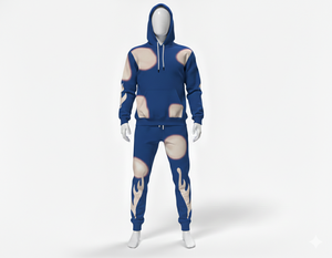 Survêtement d'hiver grande taille couleur personnalisée / Vêtements de sport respirants de haute qualité, sweat à capuche côtelé, nouvelle arrivée - Product Image 3