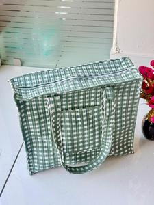 Bolso Tote de Algodón Acolchado de Inspiración Vintage para Mujer, Diseño Floral Grande, Cierre Abierto para Uso Diario, Trabajo, Compras, Viajes - Product Image 3