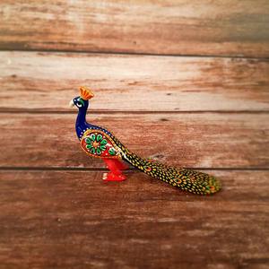 Estatua de Pavo Real de Metal Hecha a Mano, Decoraciones de Resina para Patio Exterior con Detalles de Hierro, Adornos de Jardín - Product Image 3