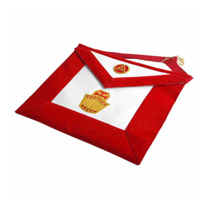Tablier de taille en cuir d'agneau brodé fait main, style vintage maçonnique royal, personnalisé, avec épingle de sûreté, vente en gros - Product Image 1