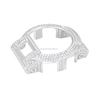 Luxuriöse Maßgefertigte Taucheruhr Dvars Diamond GA37 Herren Silbergehäuse Laborgezüchtete Diamanten Automatisches Datum Tag/Datum Alarm