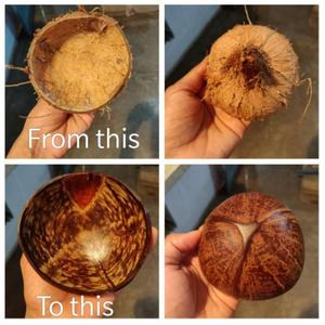 ชามกะลามะพร้าวพร้อมช้อนไม้ทำมือเป็นมิตรกับสิ่งแวดล้อม - Product Image 3