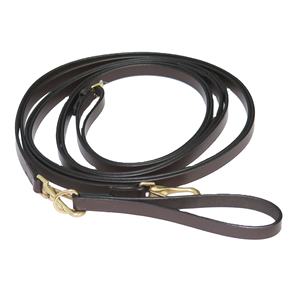 Rênes équestres durables en cuir avec raccords en laiton massif mèches d'équitation - Product Image 2