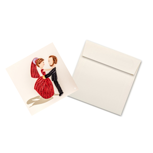 Custom Romantic Couple Quilled <b>Paper</b> Card Quilled <b>Paper</b> Card <b>Handmade</b> Quilling 3D Greeting Card Wedding Valentine's Day - Product Image 4