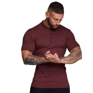 Vente en gros 100% coton T-Shirt pour homme personnalisé imprimé solide blanc Jersey tissu marron manches courtes tricoté lavé Technique pour - Product Image 1