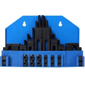 Set di serraggio a T da 58 pezzi per fresatrice con scanalatura da tavolo da 7/16 e perno da 3/8-16 per morsa - Product Image 1