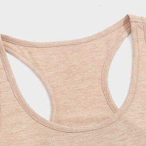 Men Solid Color Knitted Tank Top O-Neck Casual Style Athletic Fit Workout Vest Stretchable Fabric Light Pink - Product Image 2