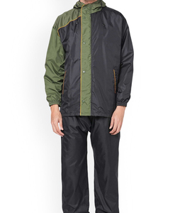 Ensemble coupe-vent professionnel pour homme OEM de haute qualité, veste à capuche imperméable et pantalon pour les voyages en plein air - Product Image 1