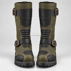 Bottes de moto longues professionnelles pour le tourisme, chaussures de moto en cuir robuste, construction sécurisée, bottes de moto longues pour la conduite - Product Image 3
