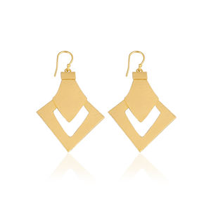 Pendientes Colgantes Hechos a Mano de Diseño Único y Alta Calidad, Pendientes de Latón Chapados en Oro, Joyería Elegante para Mujer - Product Image 1