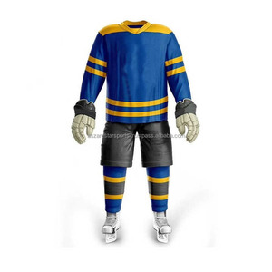 Maillots de hockey sur glace personnalisés, design jersey, uniformes de haute qualité, prix bas, service OEM, couleurs et logo personnalisables, séchage rapide, coupe-vent, 100% - Product Image 1