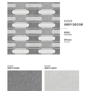 Carrelage en porcelaine décoratif antidérapant 600x600 moderne classique 200x300mm pour salle de bain, sol, jardin, extérieur, résistant à l'usure - Product Image 1