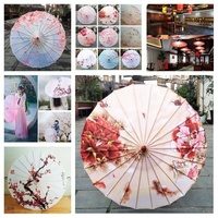 Parapluie chinois de décoration de mariage, pampilles en soie, Parasol, parapluie romantique en fleur de cerisier, en STOCK