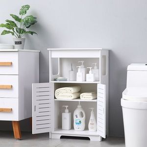 Mobile da Bagno in PVC con Doppia Anta, Altezza 80cm, 2 Scomparti (50x30x80)cm - Product Image 5