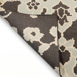 Charcoal <b>Grey</b> Ivory Wool Floral <b>Rug</b> Large Botanical Pattern Non-Slip Eco-Friendly Area <b>Rug</b> for Living Room Bedroom Hotel - Product Image 5