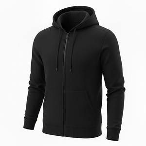Nouveautés 2026 – Sweat à capuche zippé pour homme, automne-hiver, coupe droite, manches longues, couleur unie, décontracté, blanc, 100 % coton - Product Image 4