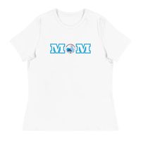 T-shirt blanc à manches courtes et col rond pour femme avec logo brodé MOM, tee-shirt décontracté pour tous les jours, vêtements de mode classiques pour femmes