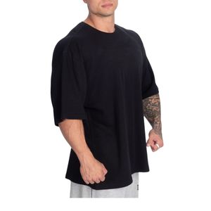 Camiseta Oversize Personalizada al por Mayor para Hombre, Camiseta Holgada para Gimnasio y Entrenamiento, Camiseta Casual de Algodón de Manga Corta, Ropa Deportiva Urbana, Top de Entrenamiento - Product Image 5