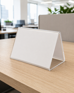 Transparent <b>Acrylic</b> Sign Holder | Desktop <b>Display</b> <b>Stand</b> for Menus, Signs & Promotions - Product Image 6