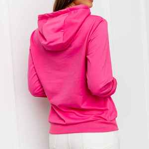 Sudadera con capucha ligera de verano para mujer, sudadera de manga larga con corte regular, estilo hip hop, de color liso, con bolsillo - Product Image 3