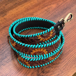 Venta caliente correas de girasol con herramientas manuales personalizadas con hebilla para bolsos piezas y accesorios de bolsos de cuero genuino con broches de latón - Product Image 6