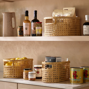 High Quality Handcrafted Cane Basket with a Front-facing Handle Tabletop Storage <b>Kitchen</b> Ware Wholesales From Vietnam - Product Image 5