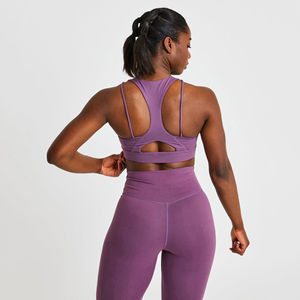 Wholesale Plus Size Women's Waterproof Garment Dyed <b>Lace</b> Gym Yoga Workout Sets with <b>Elastic</b> Waist with OEM ODM - Product Image 5