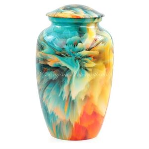 Ceramic Teardrop Urn Modern Artistic Design Pet <b>Casket</b> Durable Colorful Pattern - Product Image 1