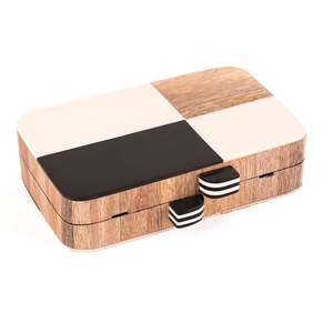 Bolso de Mano de Madera Moderno y Ecológico Hecho a Mano, Bolso de Diseño Decorativo de Madera y Resina, Bolso de Noche Geométrico, Regalo de Boda - Product Image 3