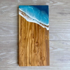 Planche à découper et à fromage en bois et résine écologiques, produit de cuisine de style campagnard, qualité supérieure, fabriqué en Inde, fait main - Product Image 5