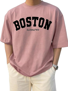 Men's Half Sleeve Round Neck French Terry Graphic Print Oversized <b>Tshirt</b> for Man - Product Image 3