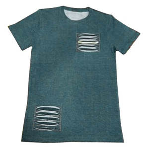 เสื้อยืดสีเทาฟอกซีดสไตล์วินเทจ แต่งขาดๆ แนวสตรีทแวร์ สกรีนโลโก้ได้ ใส่ได้ทั้งชายหญิง คุณภาพพรีเมียม - Product Image 4