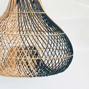 Colorful, <b>round</b> chandeliers woven from seagrass, pendant lights for decorating the living room and dining <b>table</b>. - Product Image 3