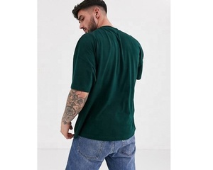 Maillot de sport Hip Hop de haute qualité pour l'été, coupe droite, col rond, épaules tombantes, poches apparentes, style streetwear, coupe longue, idéal pour la gym, modèle vierge - Product Image 4