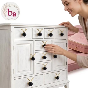 Ba Rabbit Resin Brass Cabinet <b>Knob</b> Novelty Shape Contemporary Drawer Pull Durable Easy Installation - Product Image 2