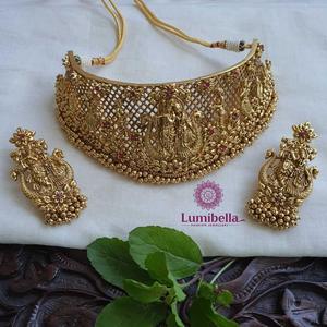 Krishna Radha Fine Choker Necklace Set - Product Image 1