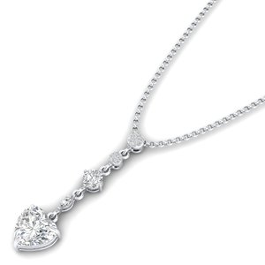 REYES Collares con Colgante de Moissanita en Forma de Corazón de Oro Sólido de 14K Personalizados de 3.53 Quilates para Mujer, Regalos Perfectos para Aniversario, Joyería Fina - Product Image 3