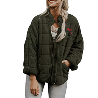 Veste matelassée en toile écologique bleu marine pour homme SPORTS CODE, col montant, fermeture éclair, manteau d'hiver décontracté