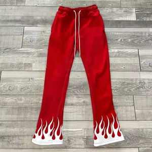 Pantalon évasé homme OEM en molleton léger, personnalisé, avec impression 3D en relief, séchage rapide et respirant – Nouvelle collection 2025, vente chaude en gros - Product Image 5