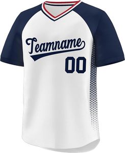 Camiseta de Béisbol con Cuello en V para Hombre, Mujer y Jóvenes, Personalizada, Cosida o Estampada, Tallas Grandes - Product Image 1