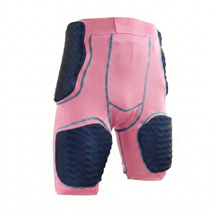 Pantalones Cortos de Fútbol Acolchados para Hombre, Cintura Elástica, Malla Protectora, Color Sólido, Todas las Temporadas, Ajuste Atlético, Spandex, Poliéster - Product Image 4