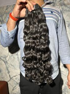 Extensiones de Cabello Humano Remy Natural Rizado Indio, Cabello Virgen de Templo, Doble Trama a Máquina, Textura Sin Procesar, Rizos Suaves - Product Image 3