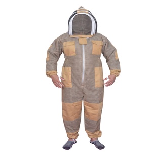 Wholesale Beekeeping <b>Suit</b> with Gloves Professional Brown <b>Bee</b> Keeper <b>Suit</b> with Detachable Hood - Product Image 5
