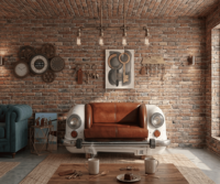 Sofá Delantero de Coche de Lujo Moderno, Sofá de Cuero Genuino con Forma de Automóvil, Sofá de 2 Plazas, Muebles de Sala de Estar, Muebles para el Hogar, Juego de Sofás
