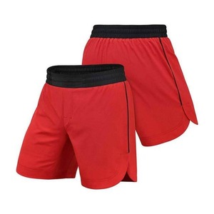 Men's Red High Waist Elastic Sport <b>Shorts</b> With Side Stripe Quick Dry Knitted Fabric - Product Image 5